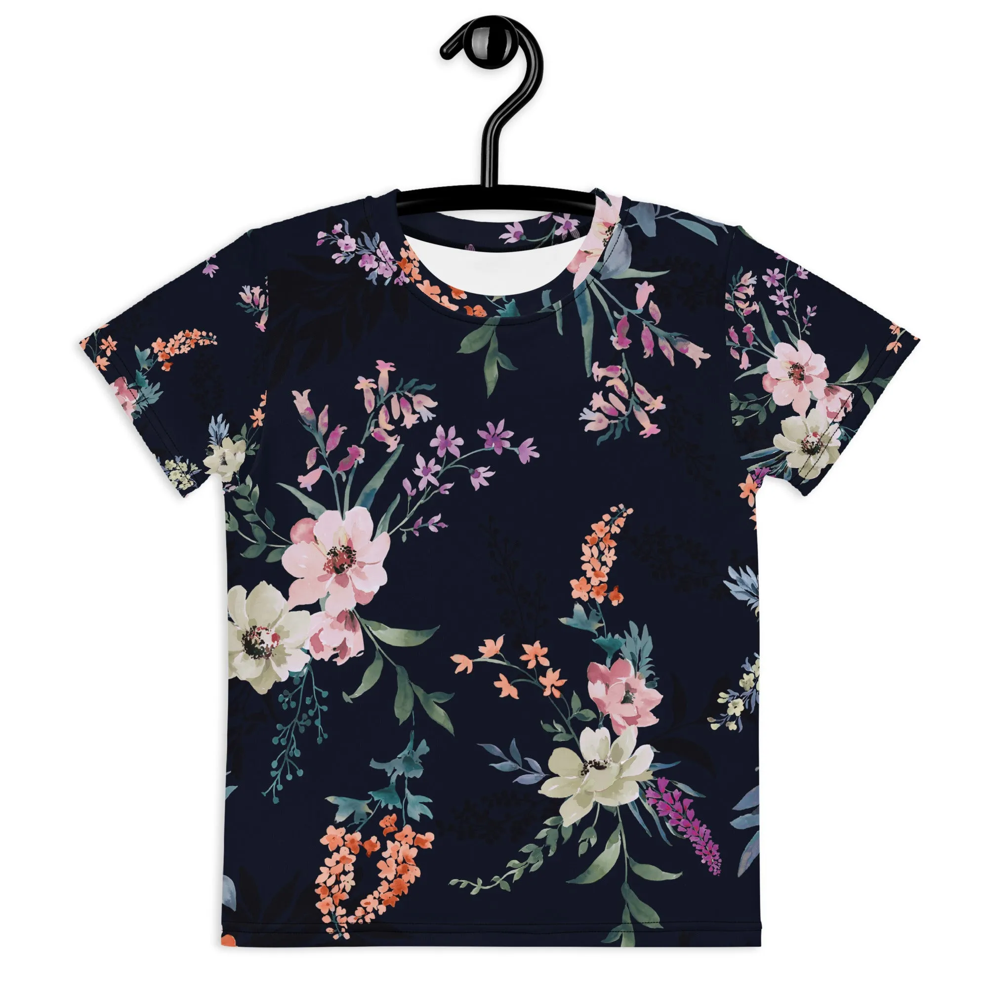 Floral pattern Kids crew neck t-shirt