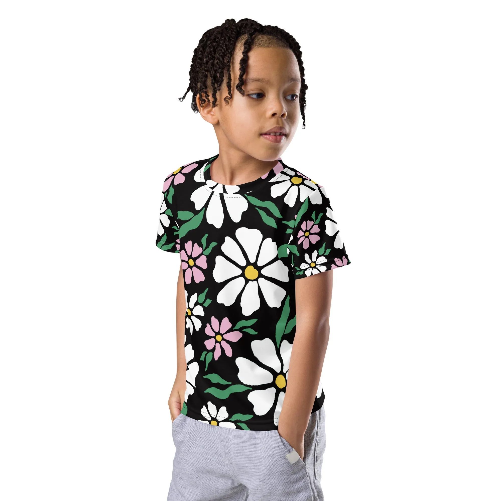 Flower petals pattern Kids crew neck t-shirt