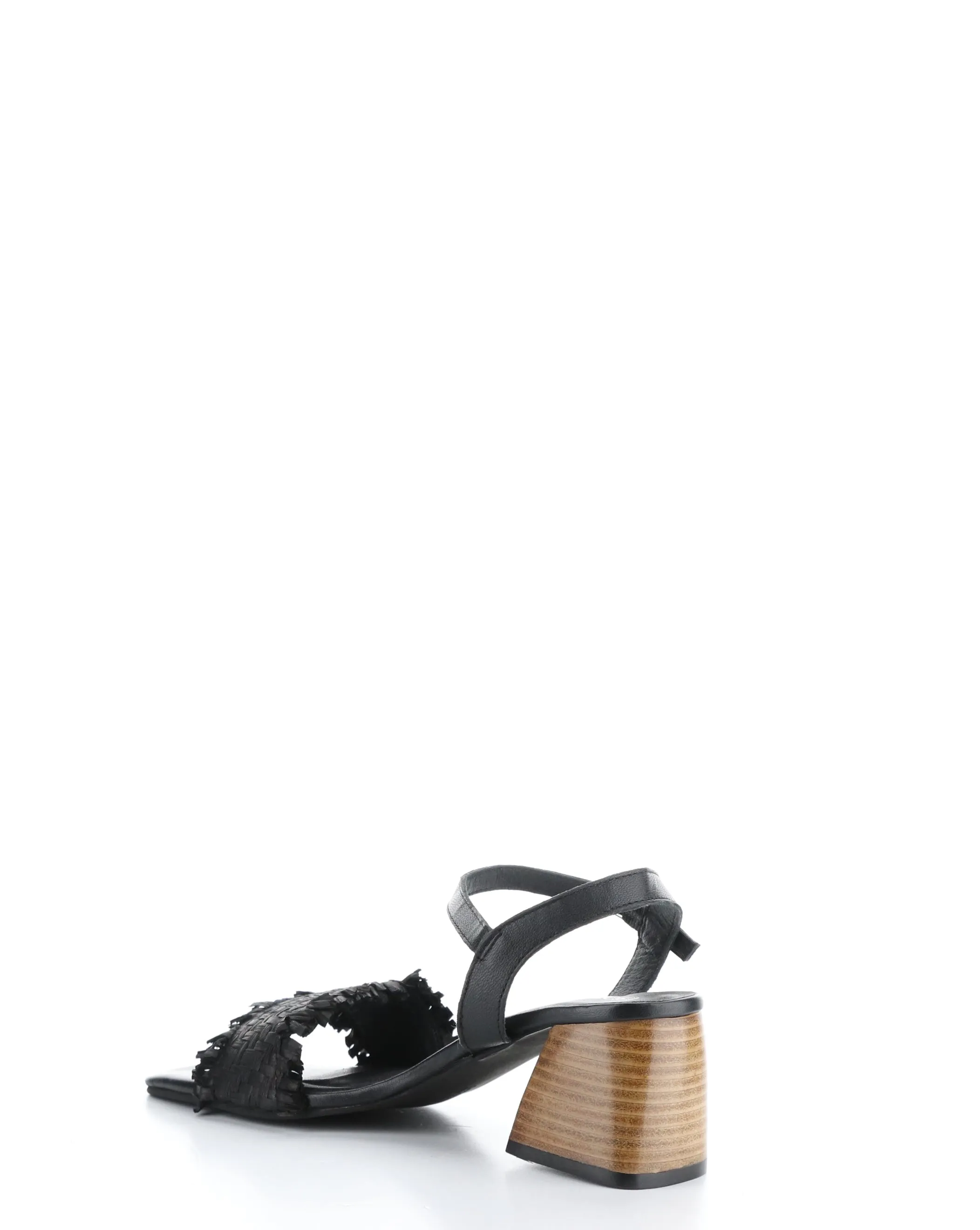 GERA BLACK Round Toe Sandals