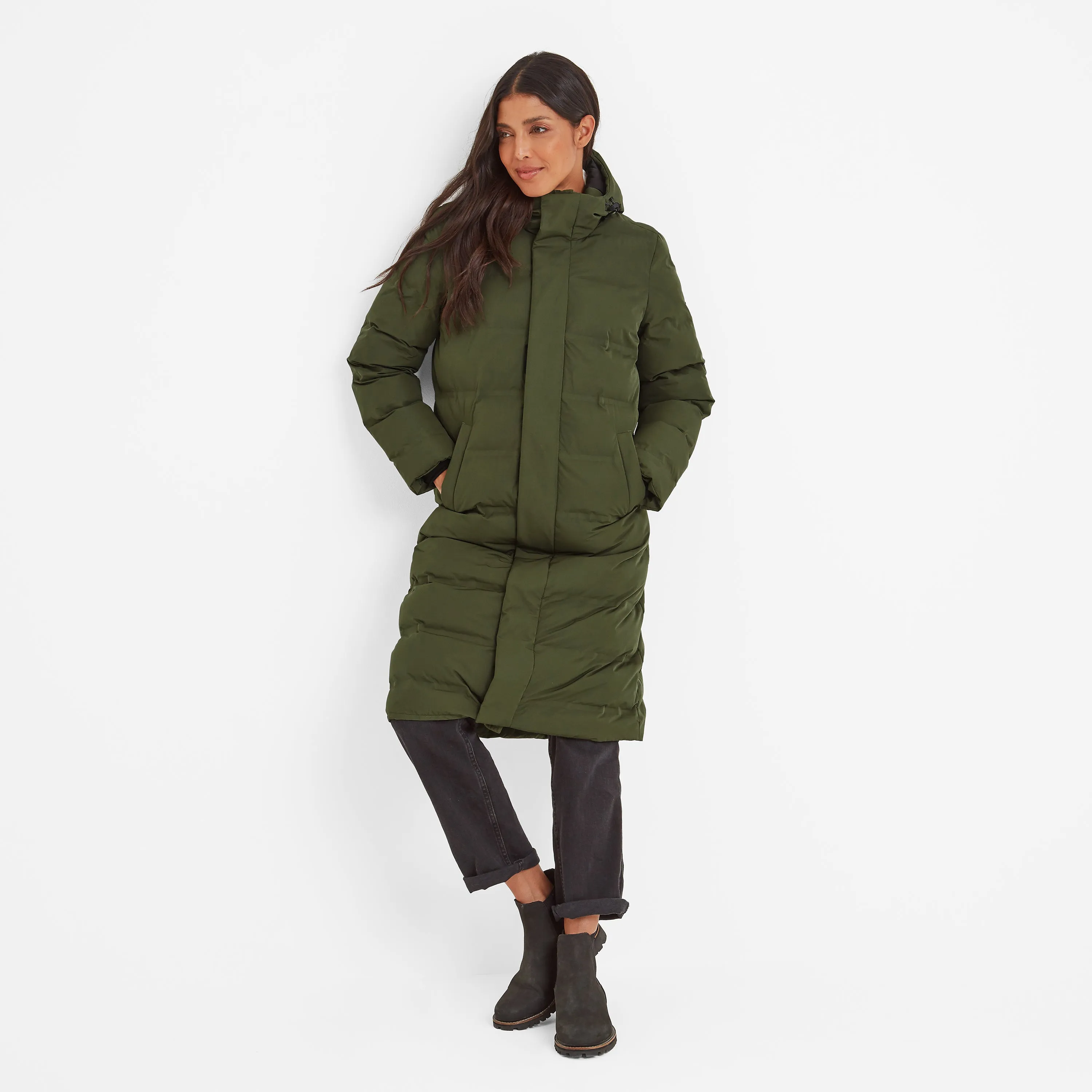 Glaston Womens Parka - Dark Green