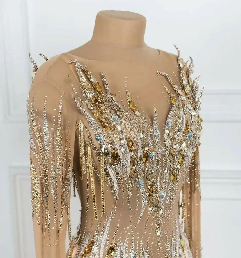 Gold Peach Sponsored Ballroom Dress