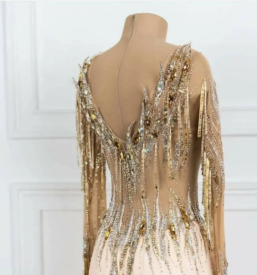 Gold Peach Sponsored Ballroom Dress