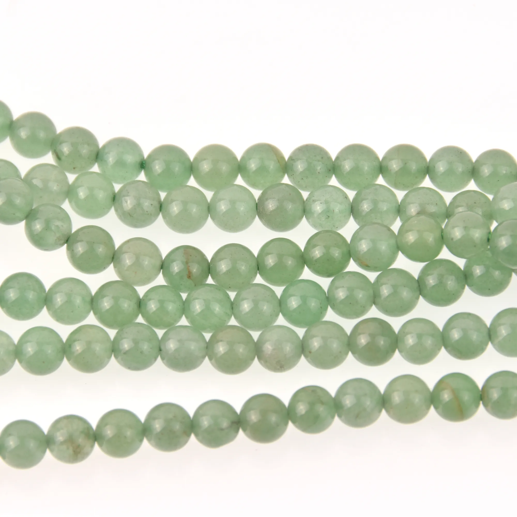 Green Aventurine, 6mm Smooth Round Gemstone Beads, full strand, gem0835