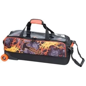 Hammer Dye Sub Fire Slim Triple Roller Tote Bowling Bag