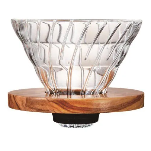 Hario V60 Glass Dripper - 02 - Olive Wood