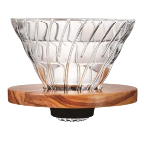 Hario V60 Glass Dripper - 02 - Olive Wood