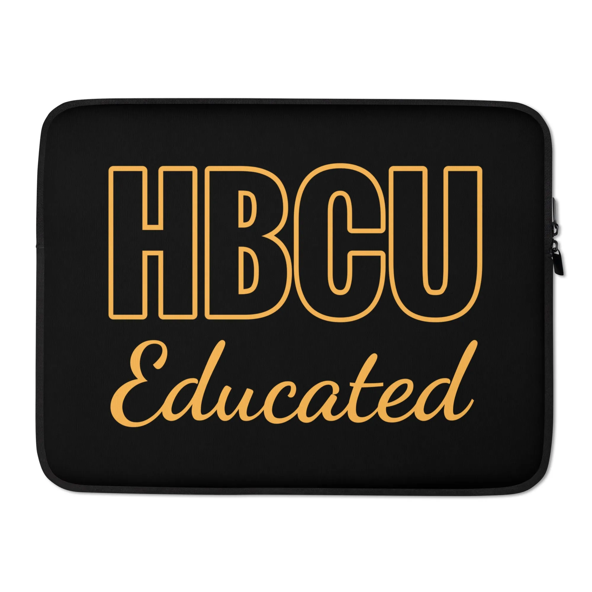 HBCU Educated Black/Gold Laptop Sleeve