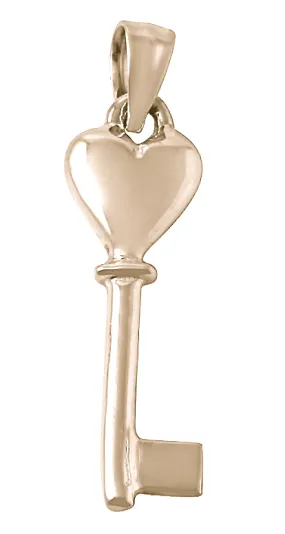 Heart Skeleton Key Charm