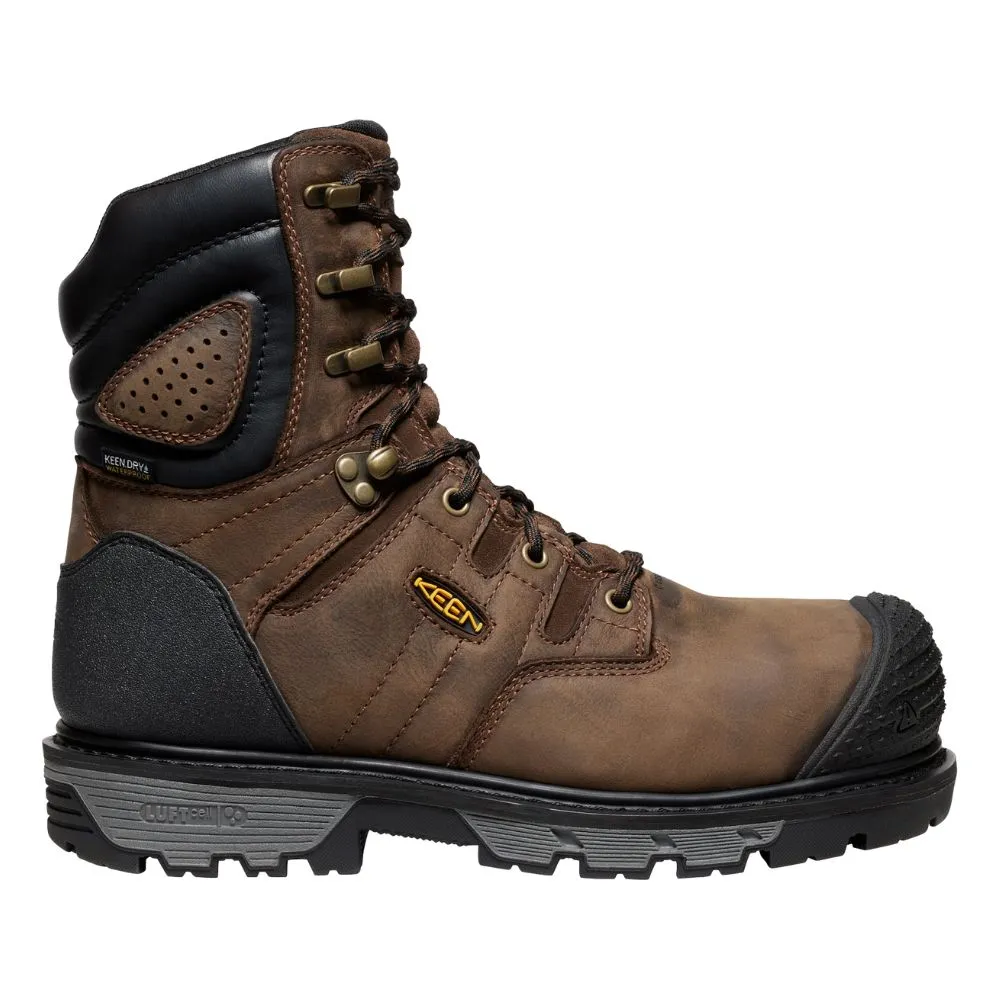 Keen Camden Men's 8" Insulated Waterproof Composite Toe Work Boot 1028289 - Brown