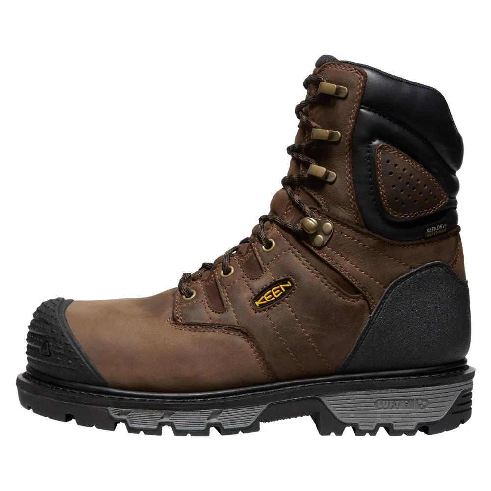 Keen Camden Men's 8" Insulated Waterproof Composite Toe Work Boot 1028289 - Brown