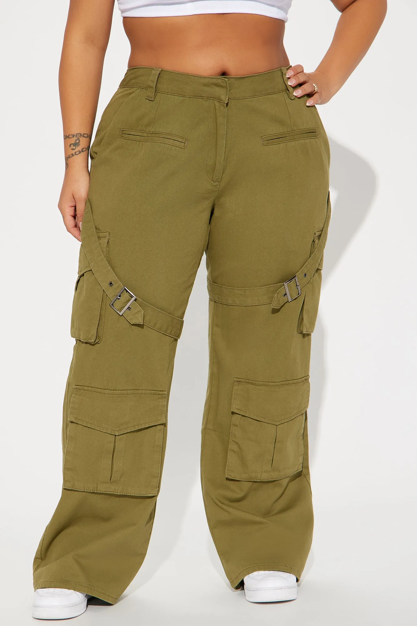 Klesis Wide Leg Cargo Pant - Olive