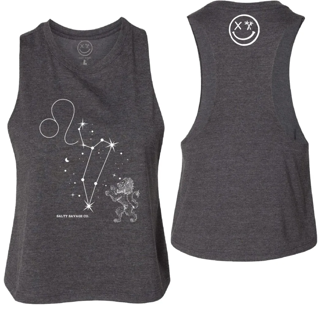 Ladies "Leo" Flowy Crop Tank | Zodiac Collection