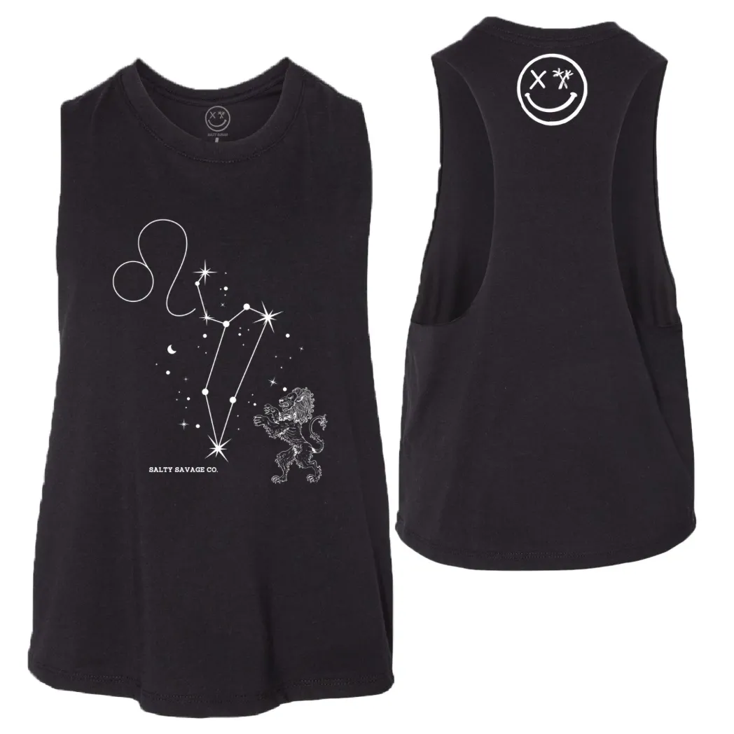 Ladies "Leo" Flowy Crop Tank | Zodiac Collection