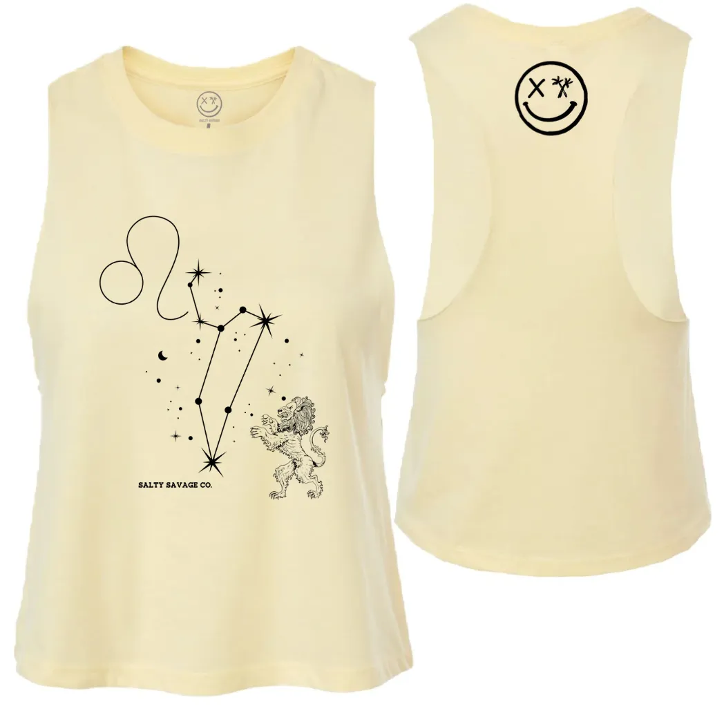 Ladies "Leo" Flowy Crop Tank | Zodiac Collection