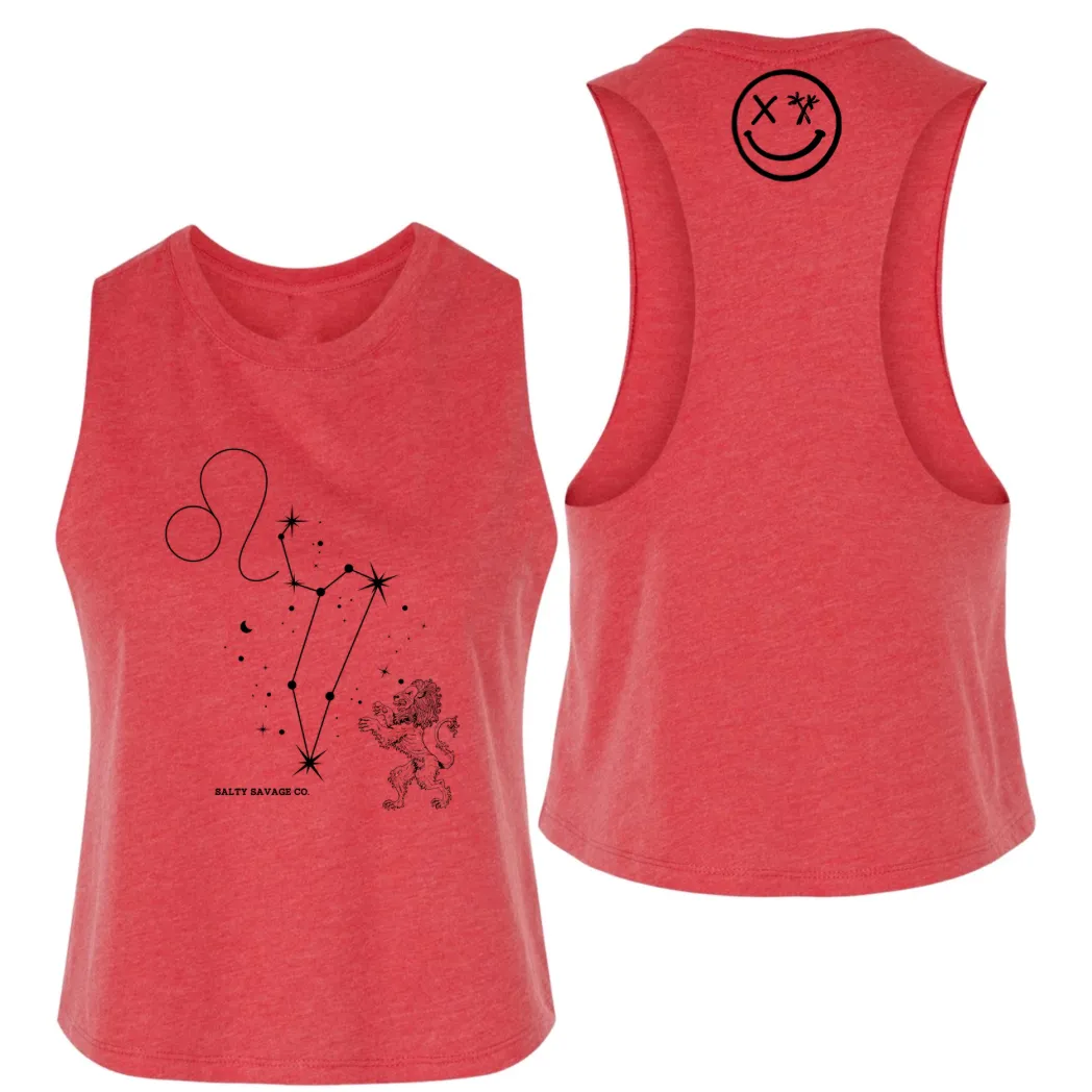 Ladies "Leo" Flowy Crop Tank | Zodiac Collection