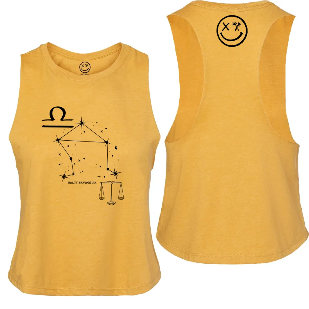 Ladies "Libra" Flowy Crop Tank | Zodiac Collection