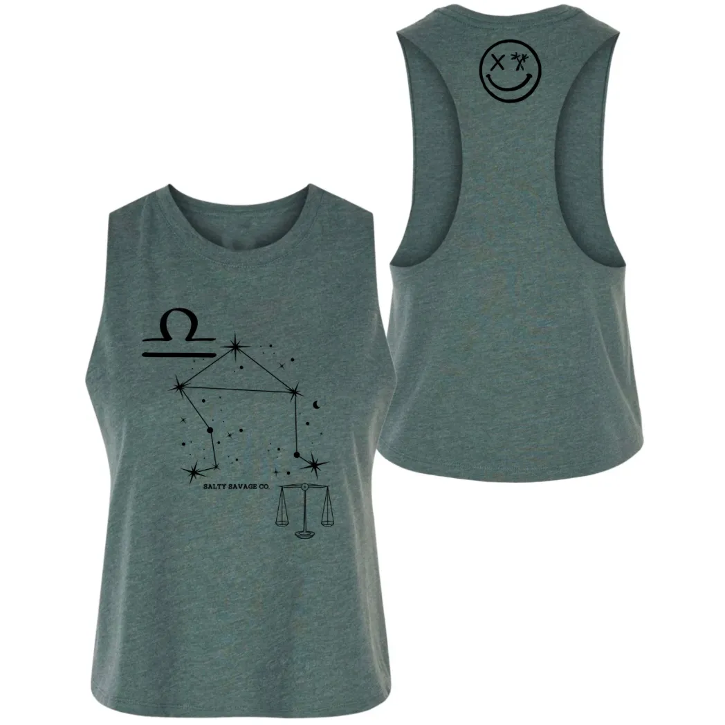 Ladies "Libra" Flowy Crop Tank | Zodiac Collection