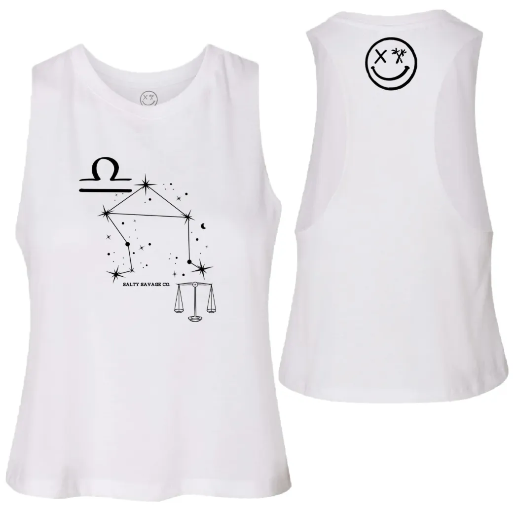 Ladies "Libra" Flowy Crop Tank | Zodiac Collection