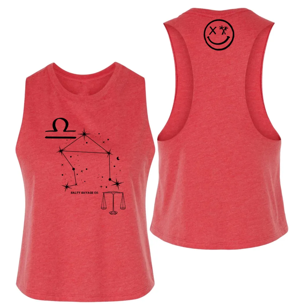 Ladies "Libra" Flowy Crop Tank | Zodiac Collection