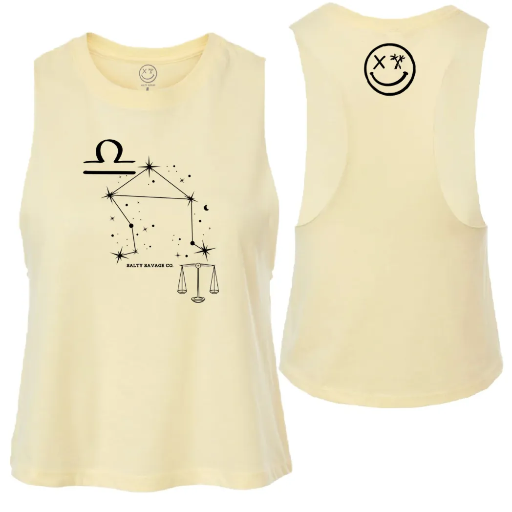 Ladies "Libra" Flowy Crop Tank | Zodiac Collection