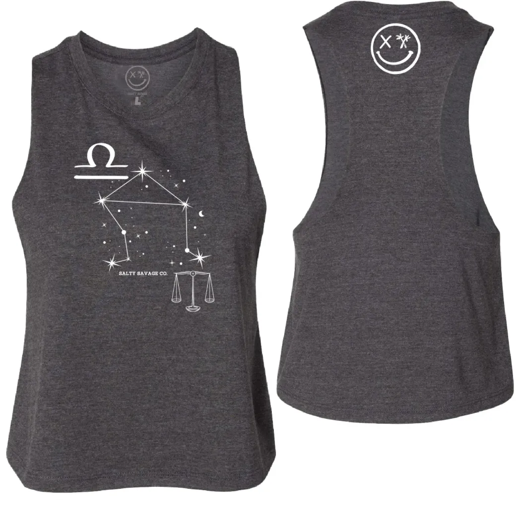 Ladies "Libra" Flowy Crop Tank | Zodiac Collection