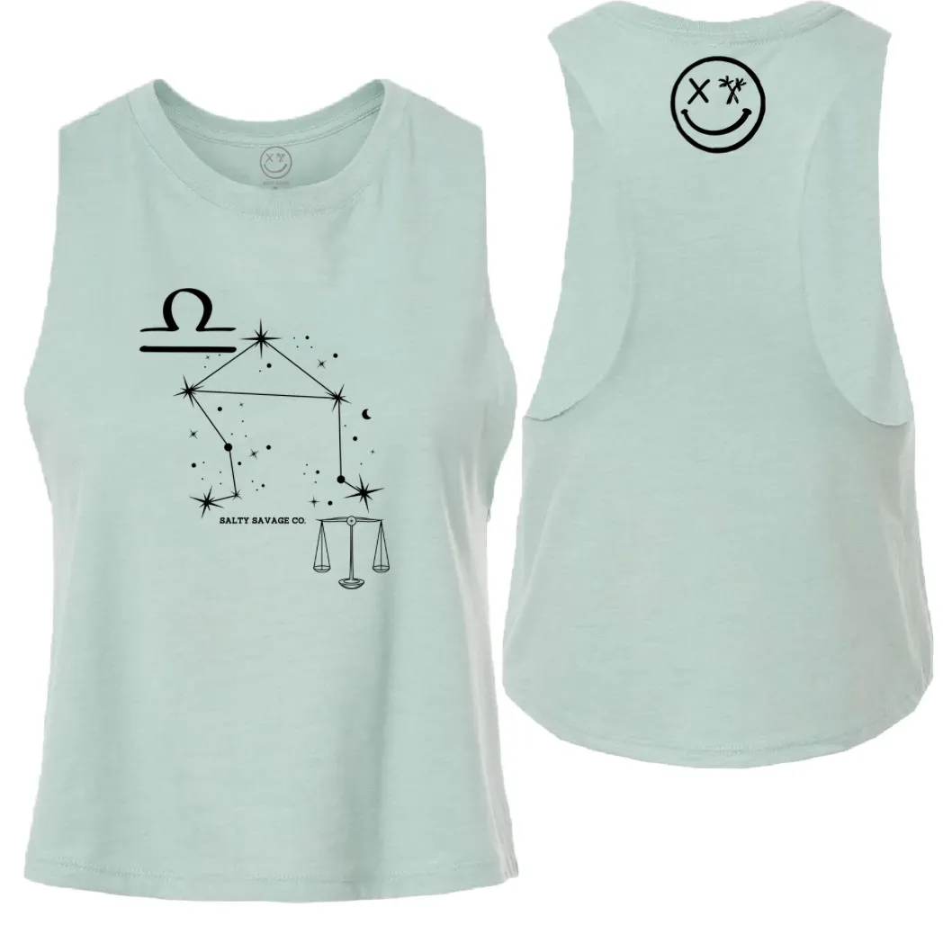 Ladies "Libra" Flowy Crop Tank | Zodiac Collection