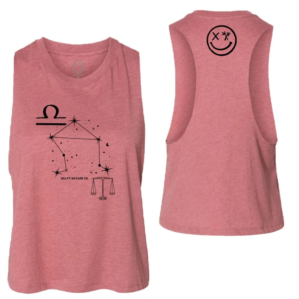 Ladies "Libra" Flowy Crop Tank | Zodiac Collection