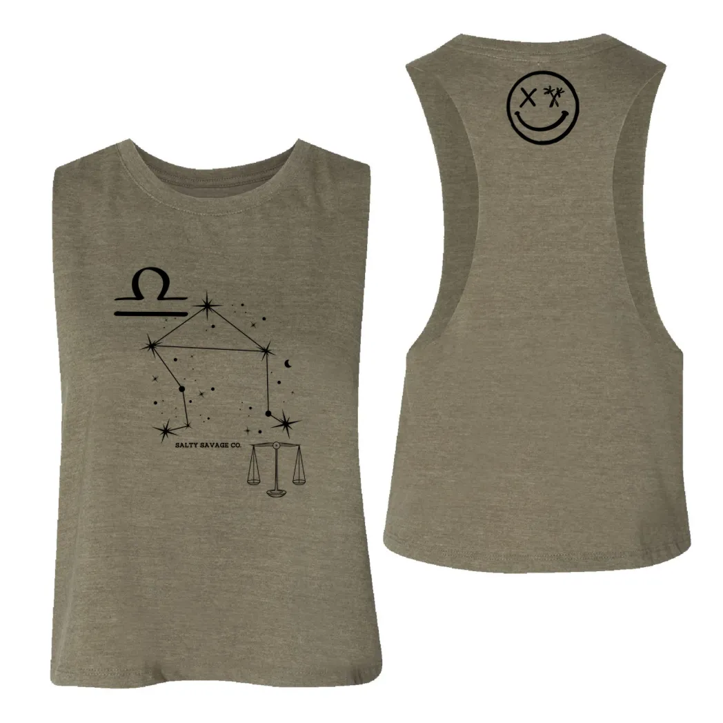 Ladies "Libra" Flowy Crop Tank | Zodiac Collection