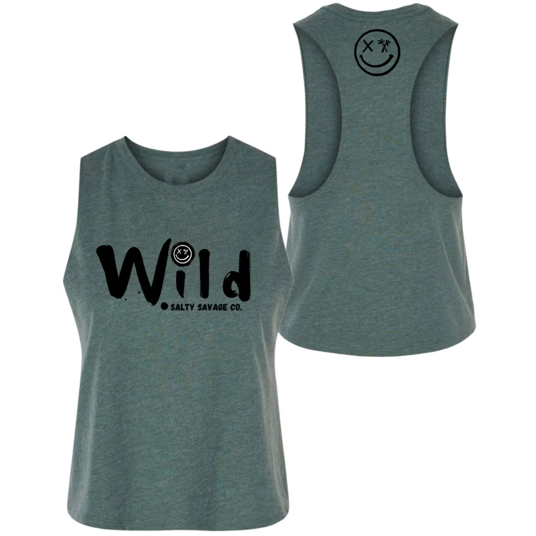 Ladies "Wild" Flowy Crop Tank