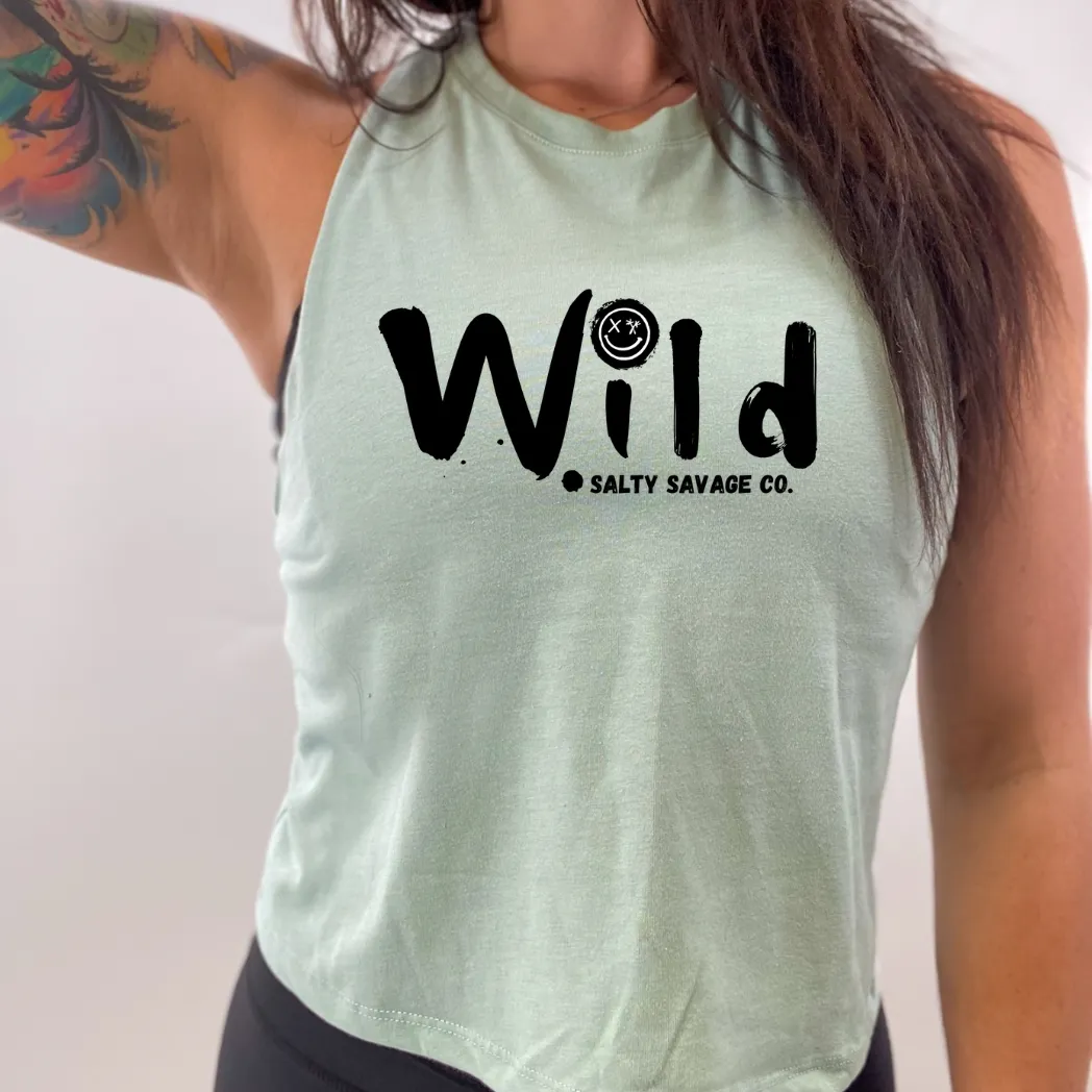 Ladies "Wild" Flowy Crop Tank