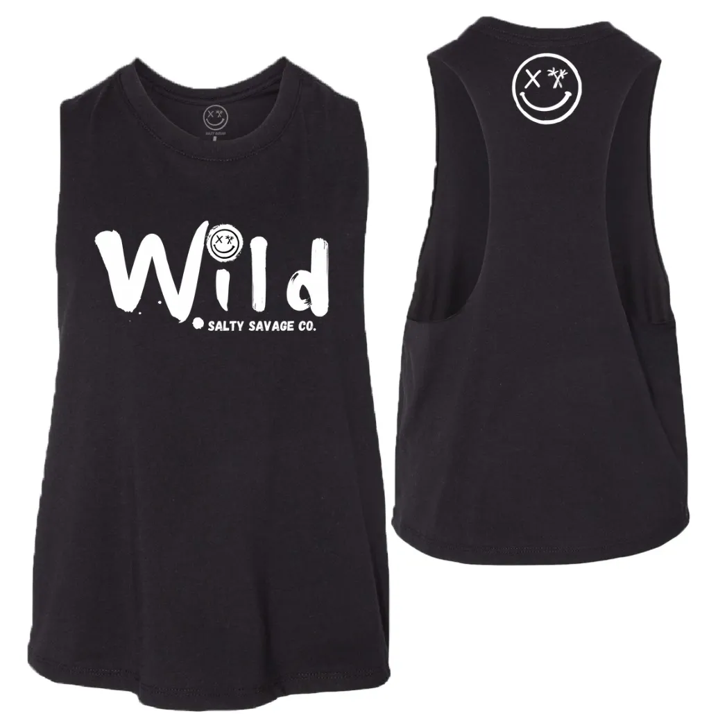 Ladies "Wild" Flowy Crop Tank