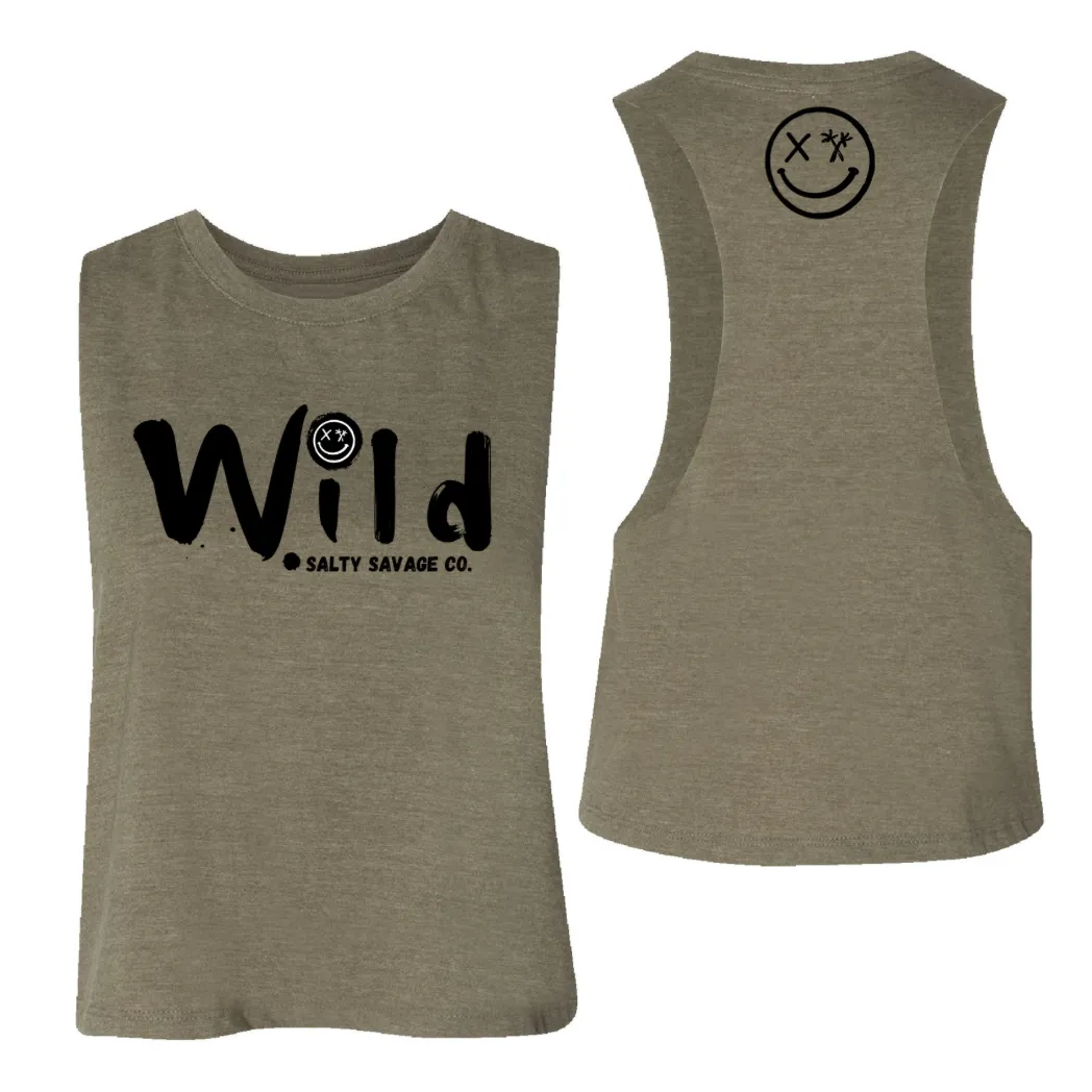 Ladies "Wild" Flowy Crop Tank