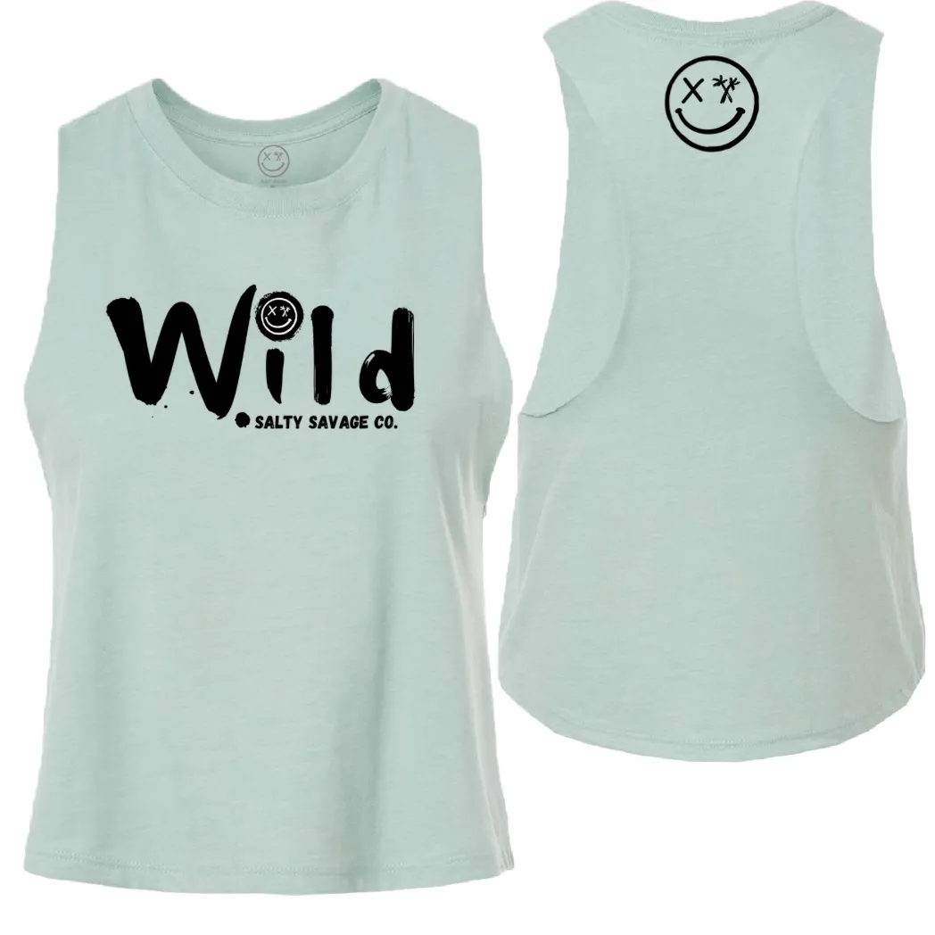 Ladies "Wild" Flowy Crop Tank