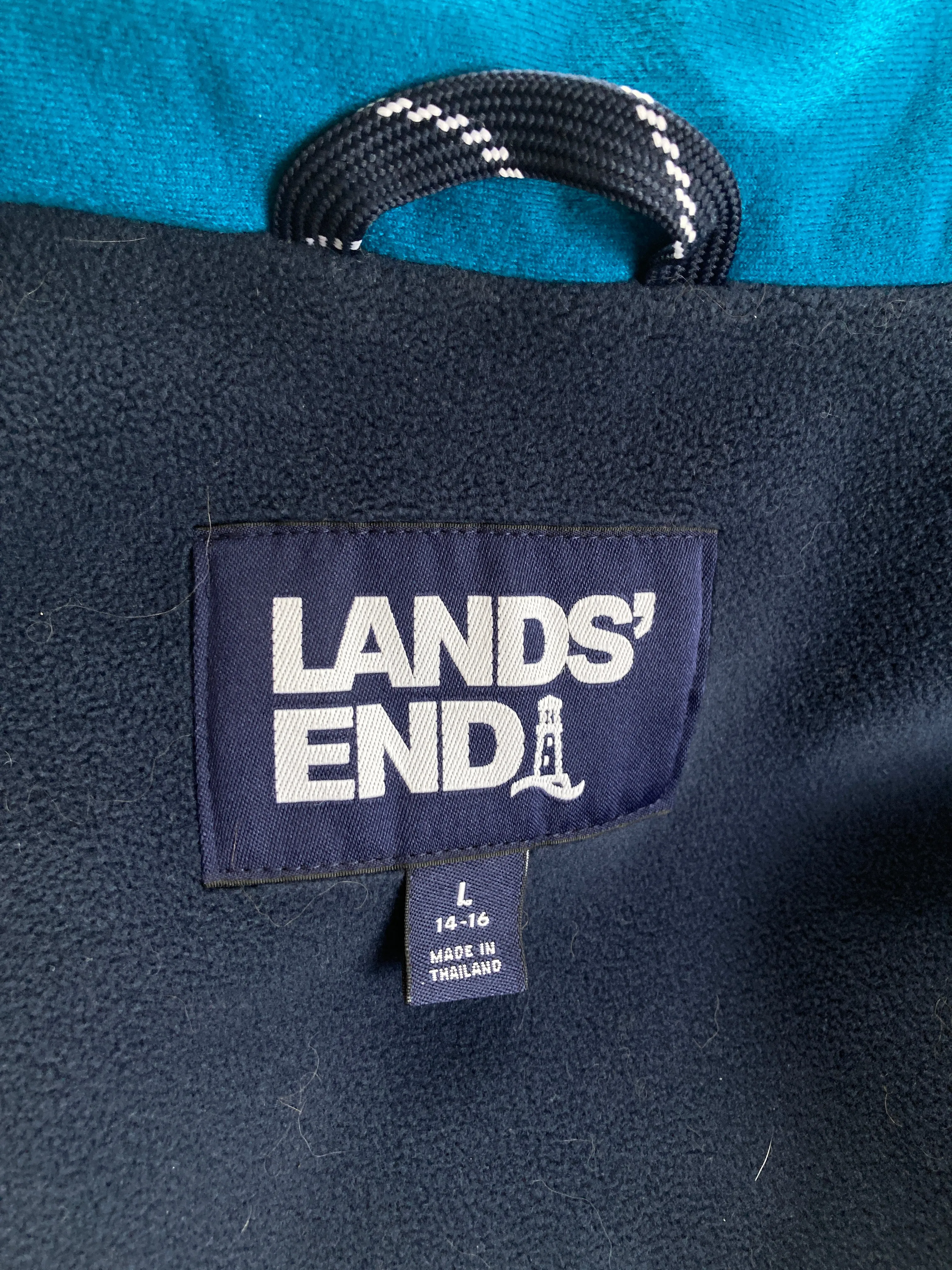 Land's End Teal Squall Parka, L