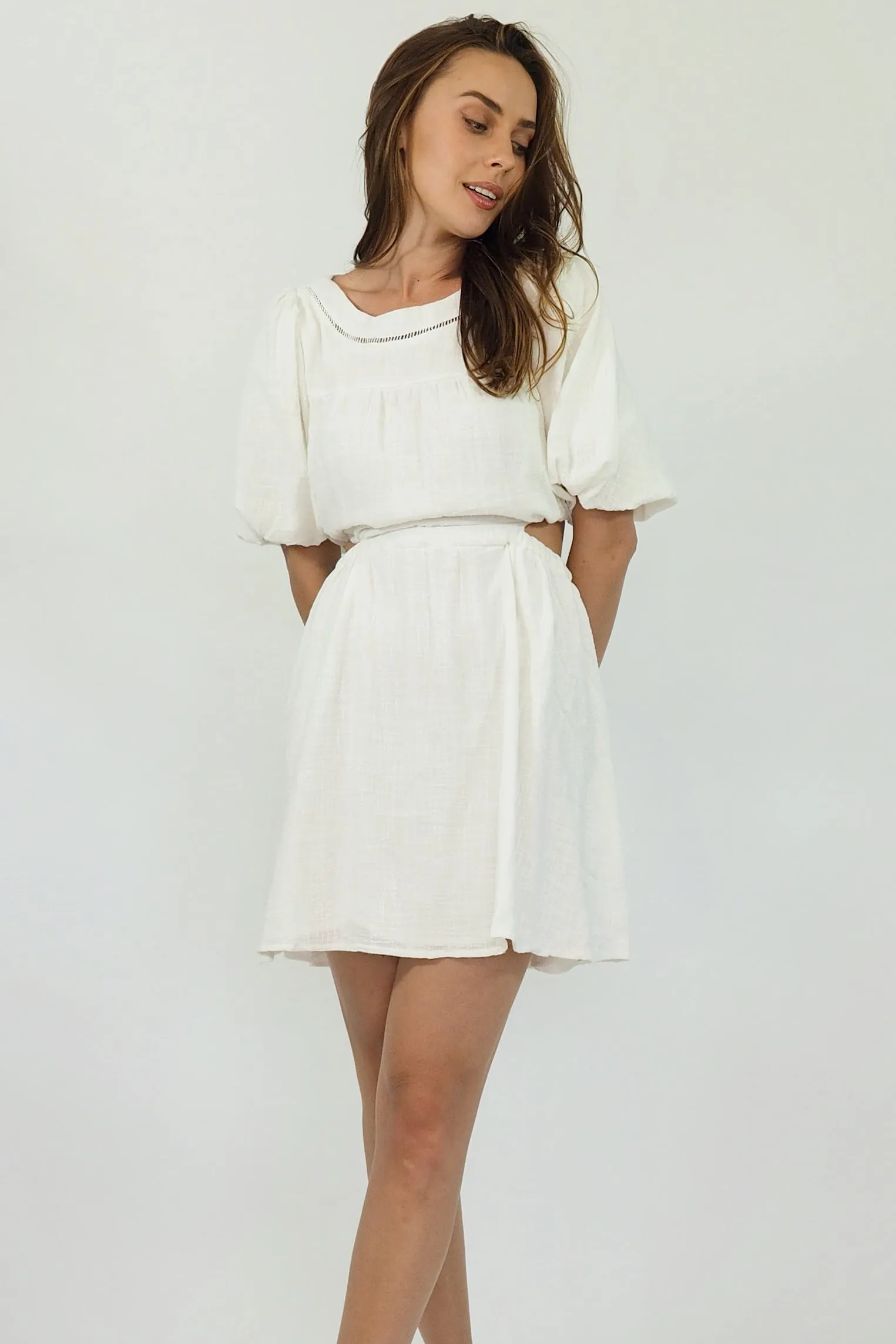 Leanne Mini Dress - White