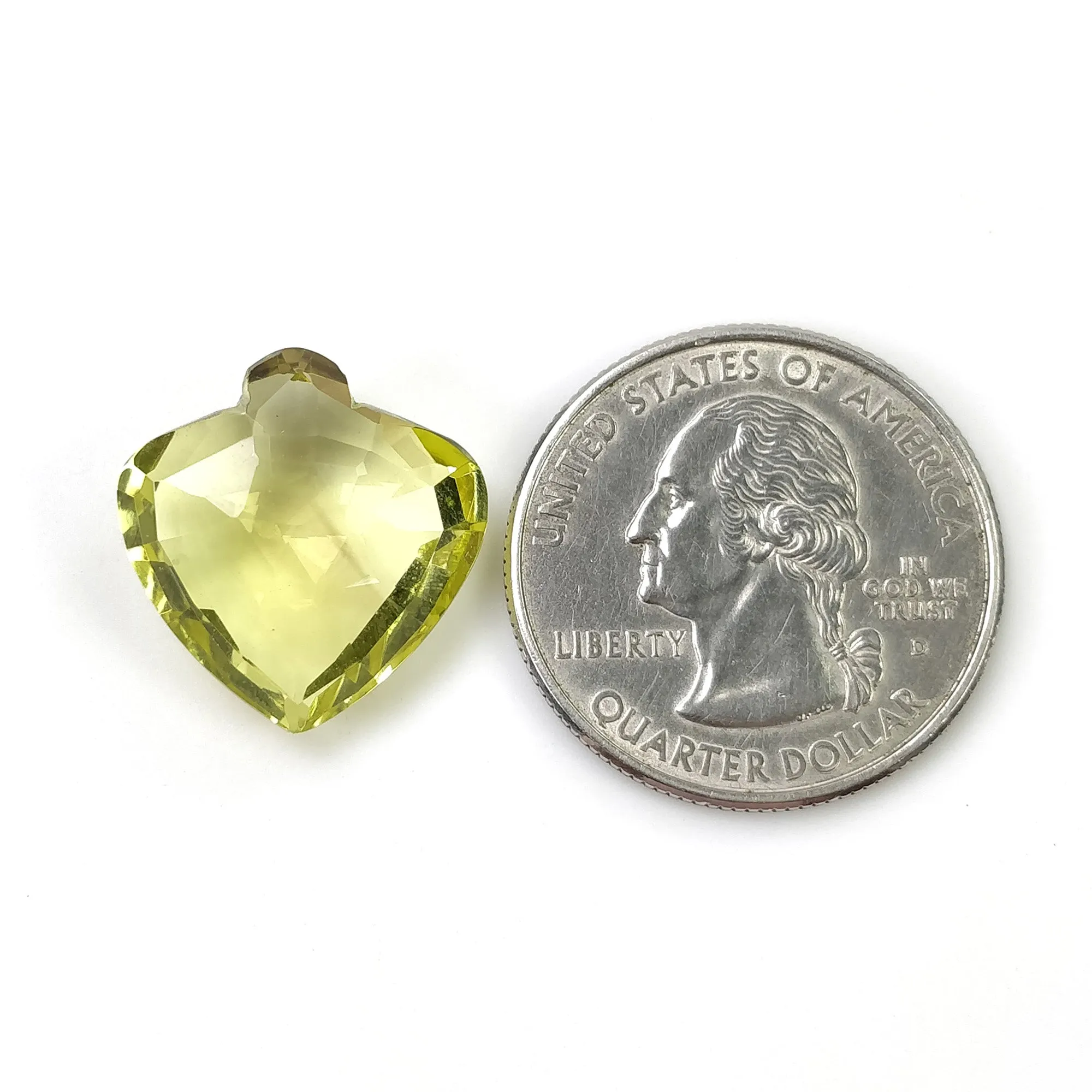 LEMON QUARTZ Gemstone Rose Cut : 14.00cts Natural Untreated Unheated Quartz Uneven Shape 19*18mm