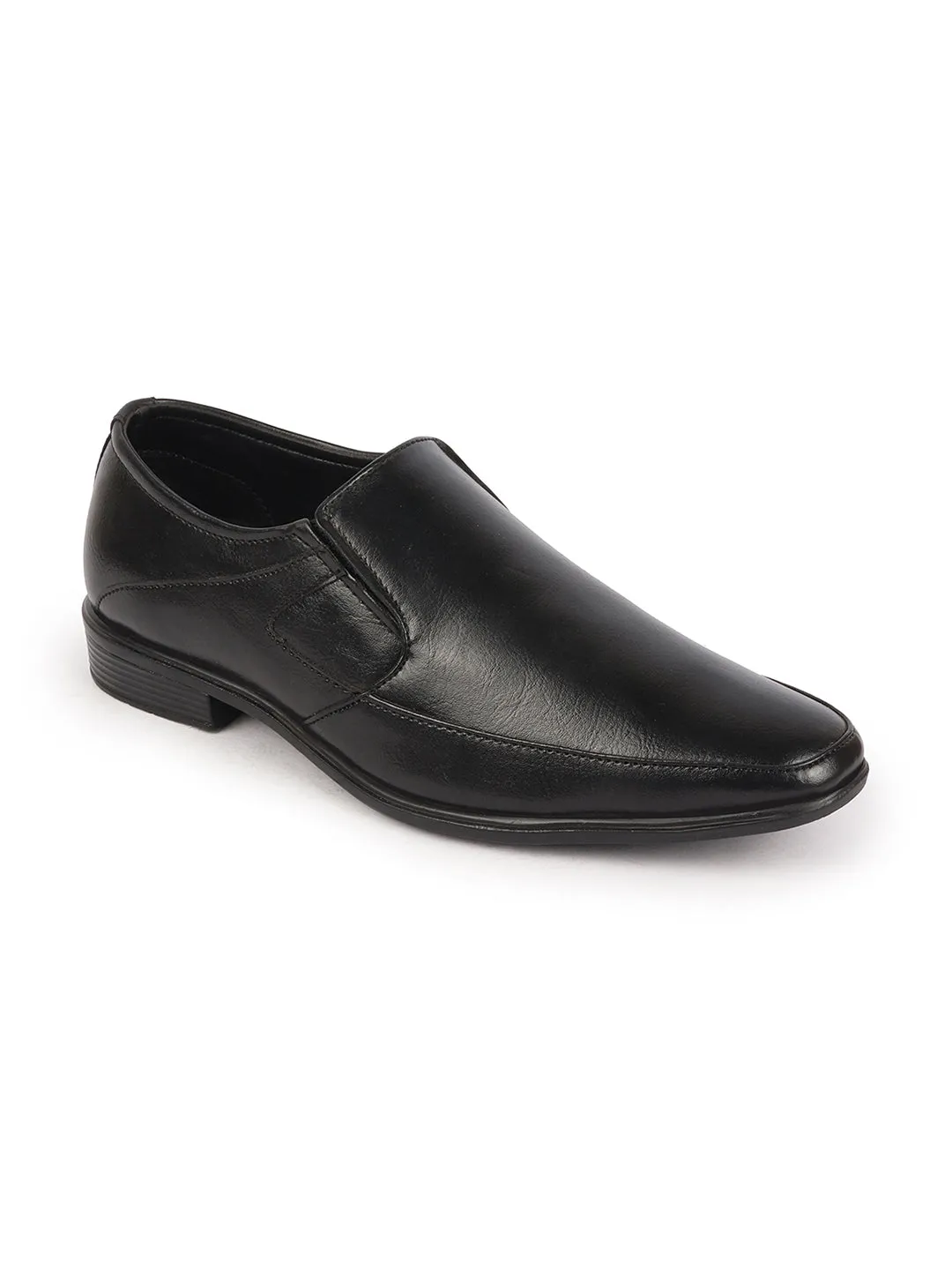 Men Black Formal Office Work Pointed Toe Slip On Shoes