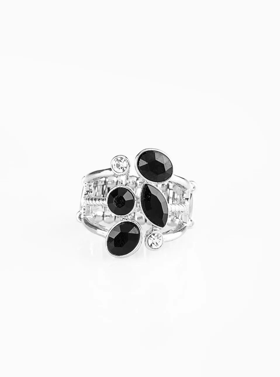 Metro Mingle Black Ring