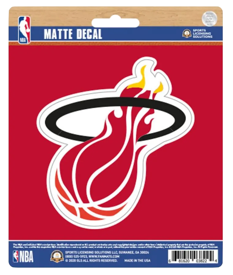 Miami HEAT Hardwood Classic Matte Decal