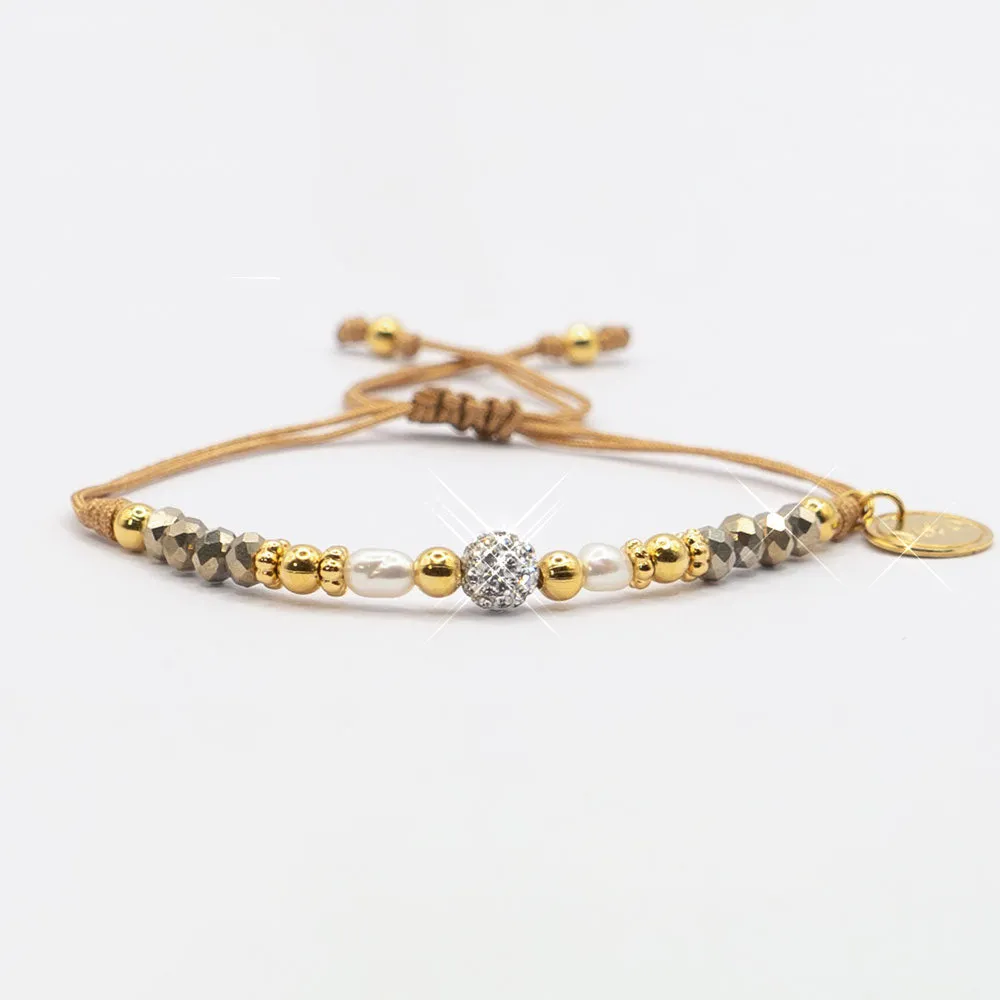 Mother and Daughter Brass Metallic Bracelet