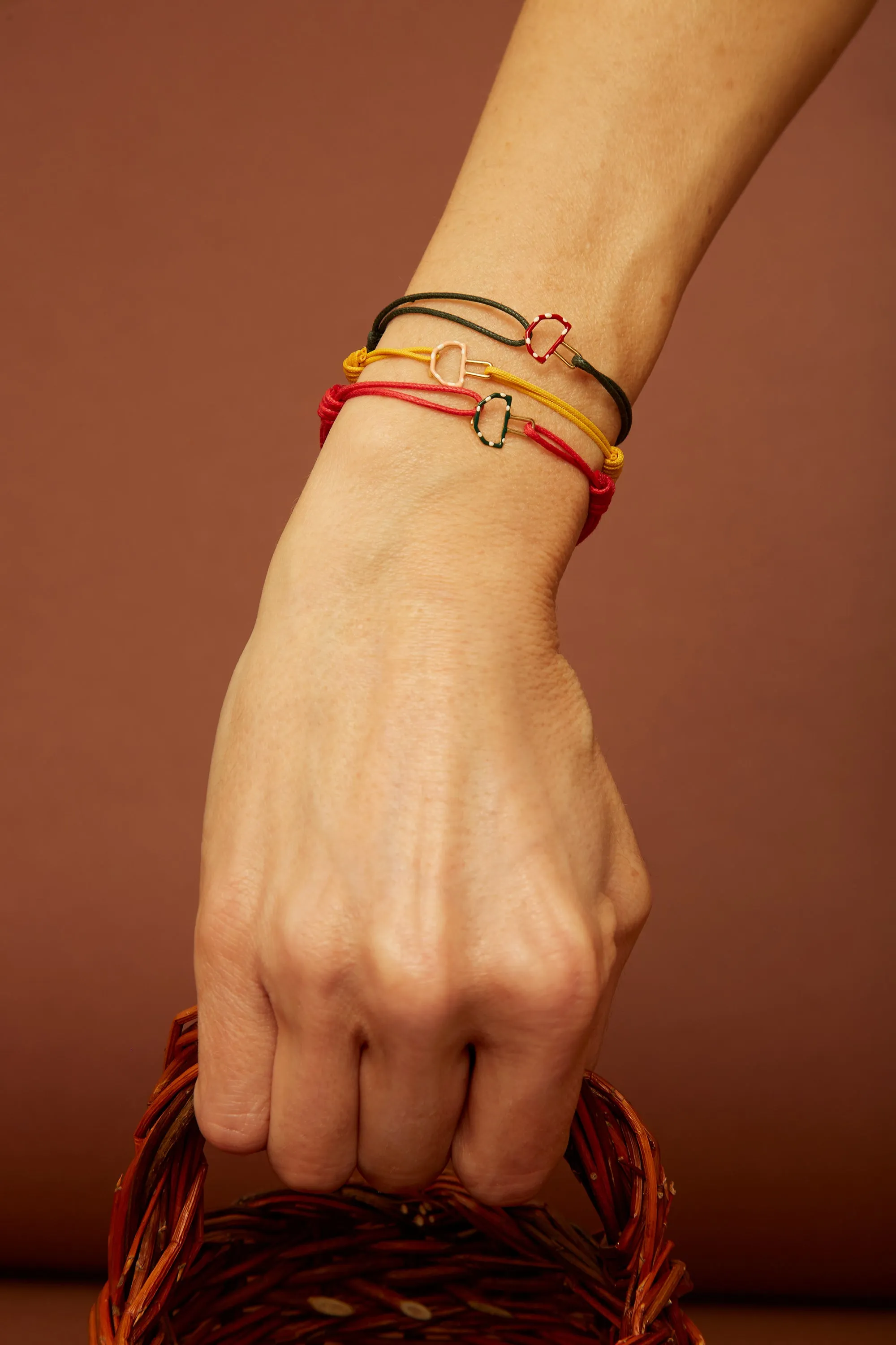 MUSHROOM RED CORD BRACELET