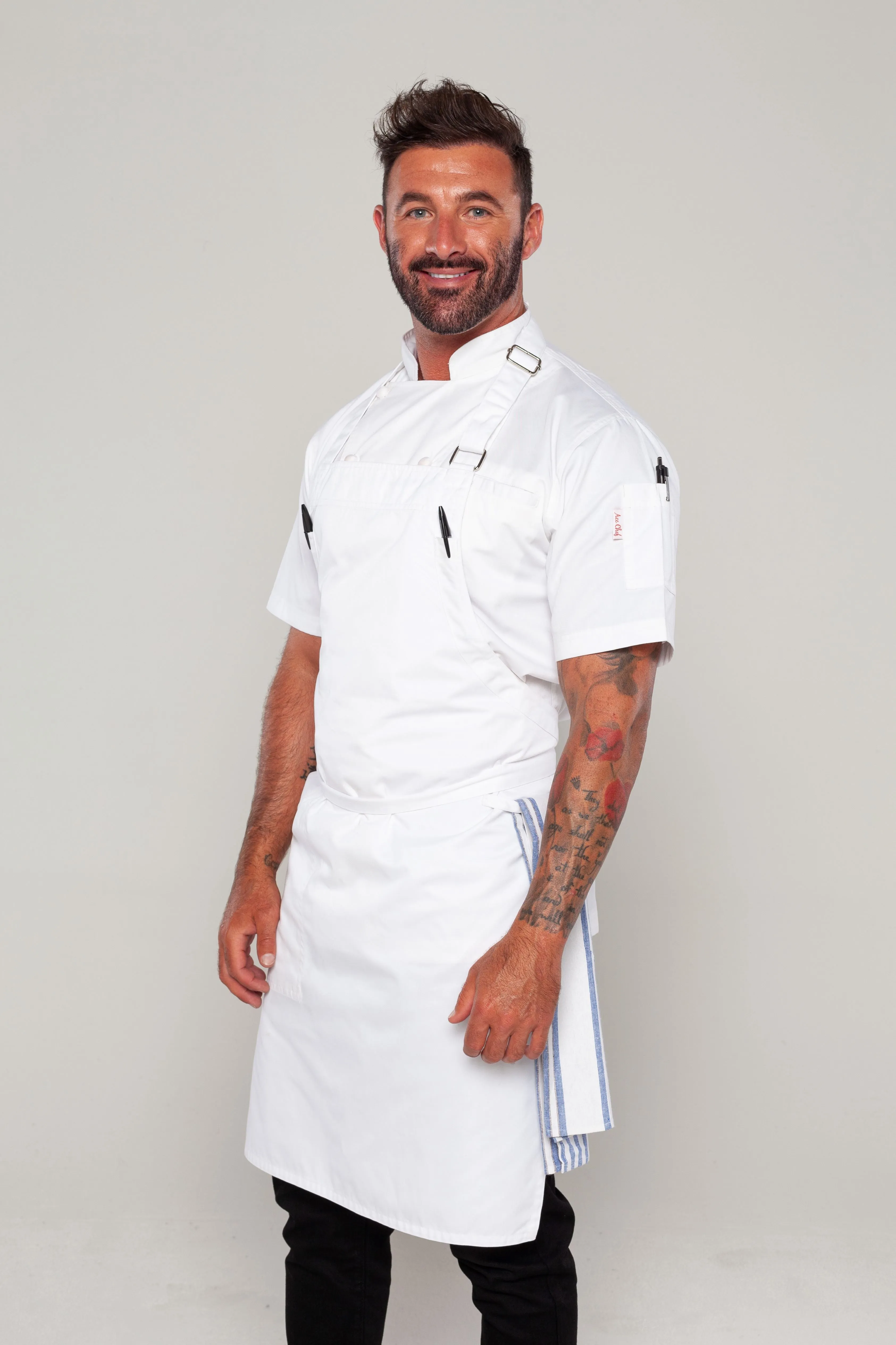 Niche White Bib Chef Apron one size