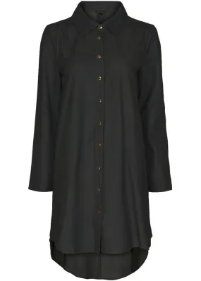 Notyz Oversized Shirt Dress 11112 Skindkjole - black with gold