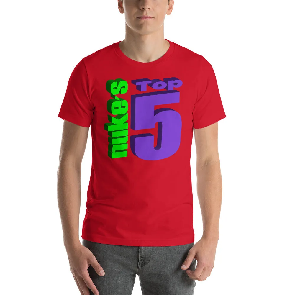 Nuke's Top 5 Checklist T-Shirt TWO SIDED