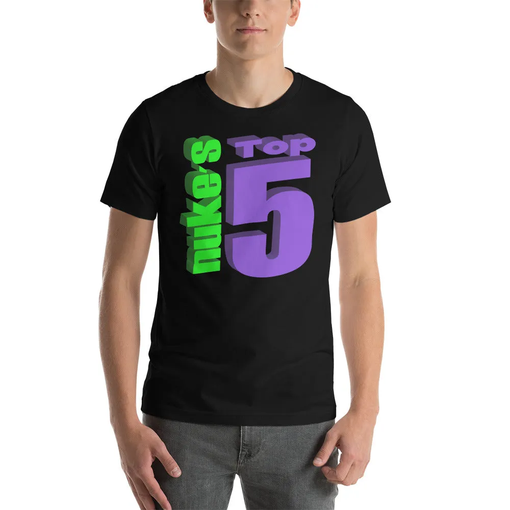 Nuke's Top 5 Checklist T-Shirt TWO SIDED