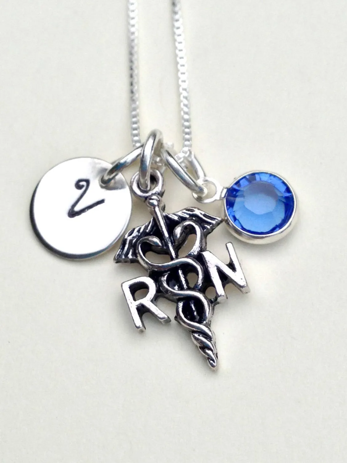 nurse necklace, gifts for nurses, nurse gift, RN necklace, initial necklace, personalized neckalce, gifts for her, mothers day, necklace