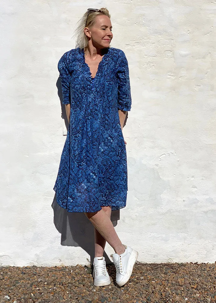 One Season Middy Poppy Sardinia Kjole - Blue