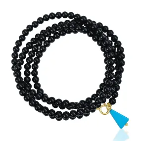 Onyx Wrap Bracelet for Self-Control - Gold