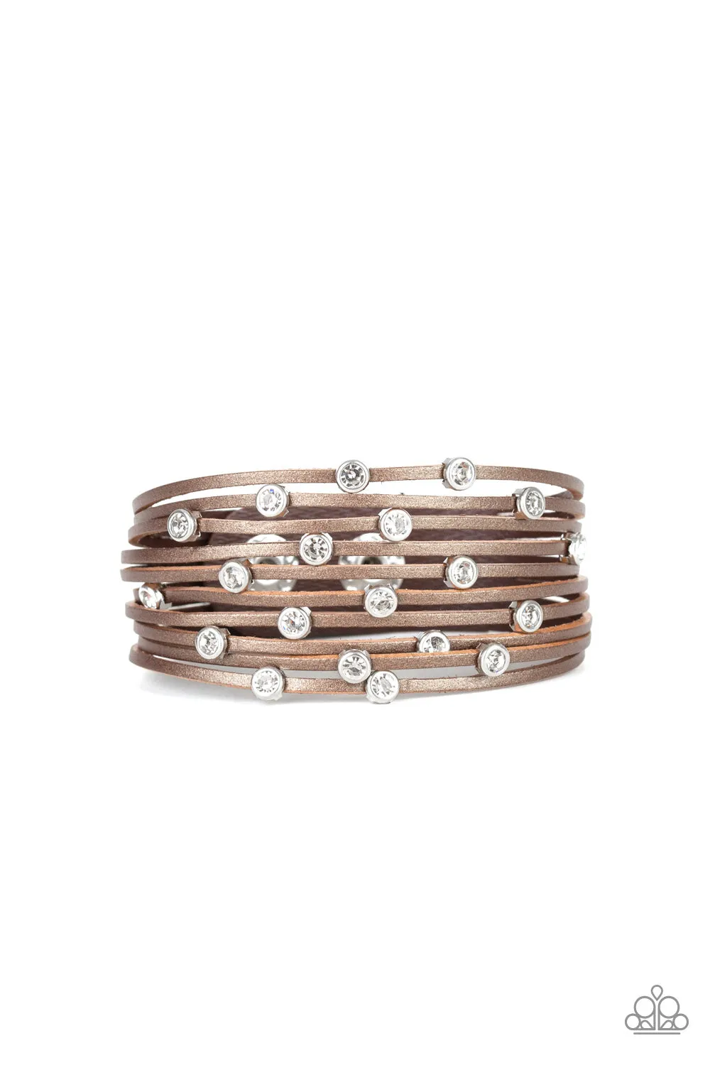 Paparazzi Meant To BEAM Brown Wrap Bracelet