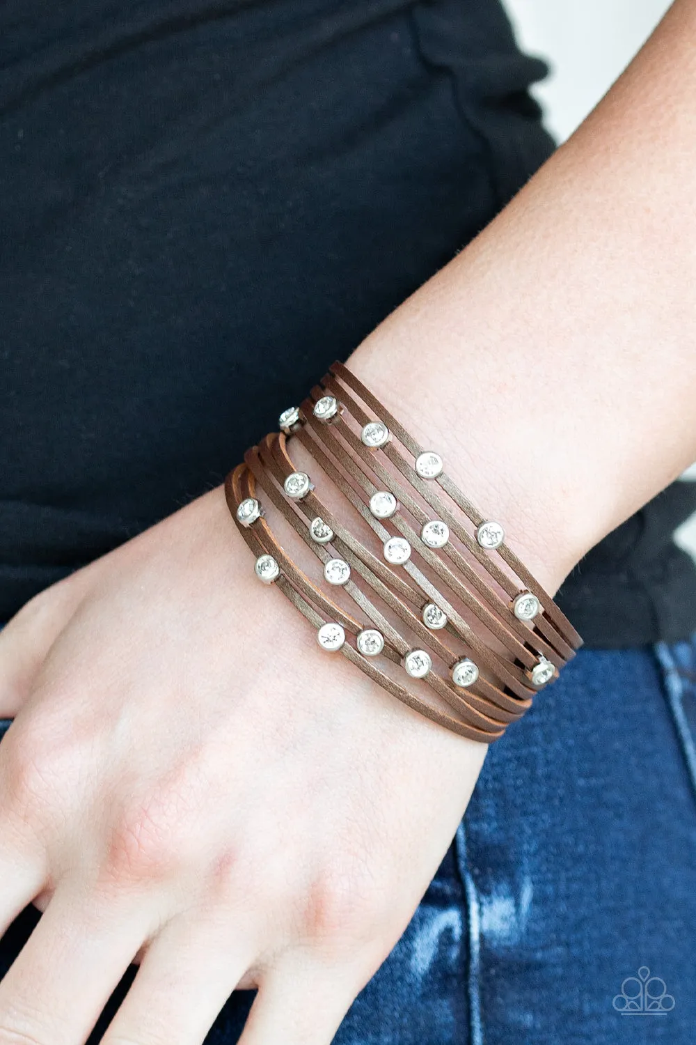 Paparazzi Meant To BEAM Brown Wrap Bracelet